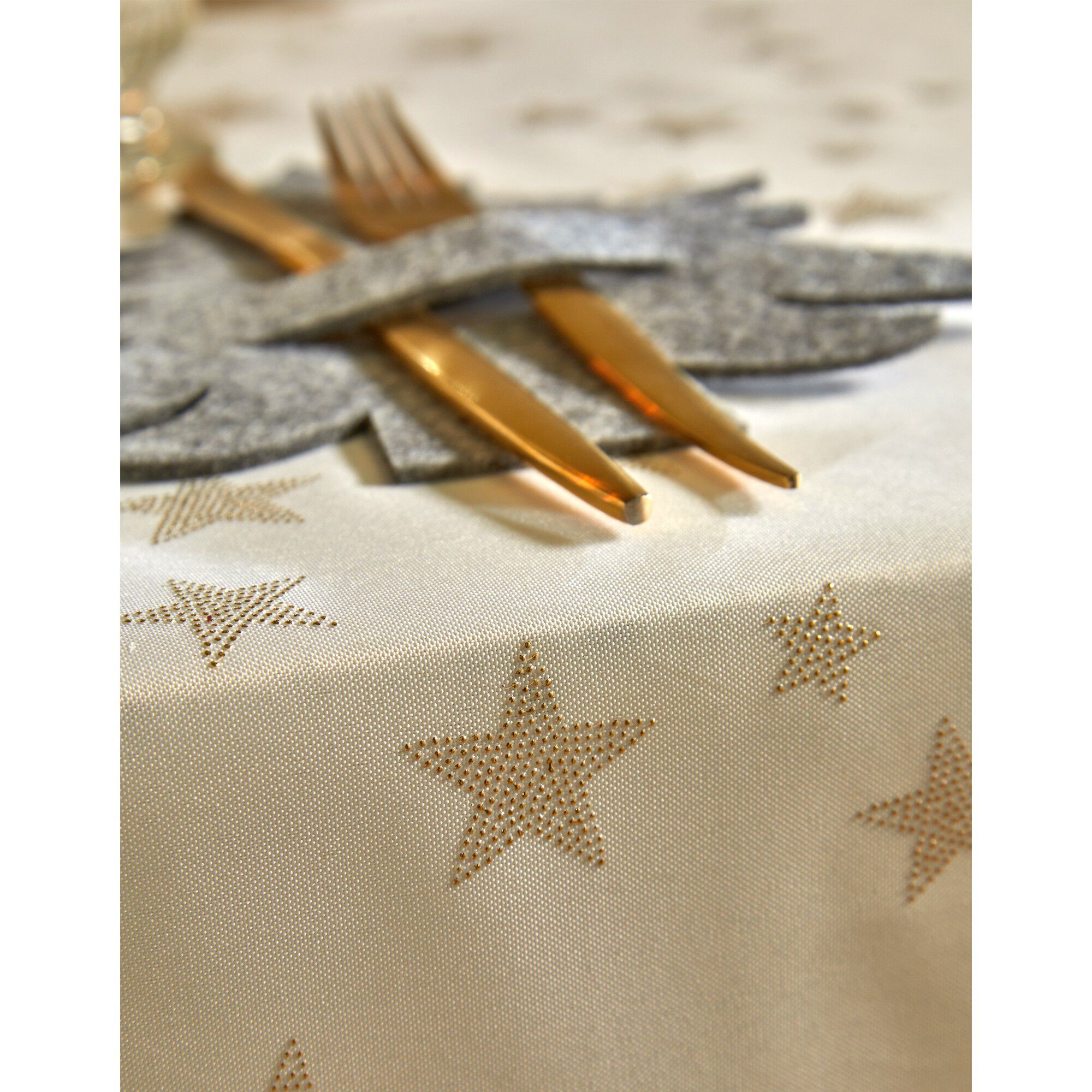 Lot de 4 porte-serviettes ou porte-couverts sapin feutrine