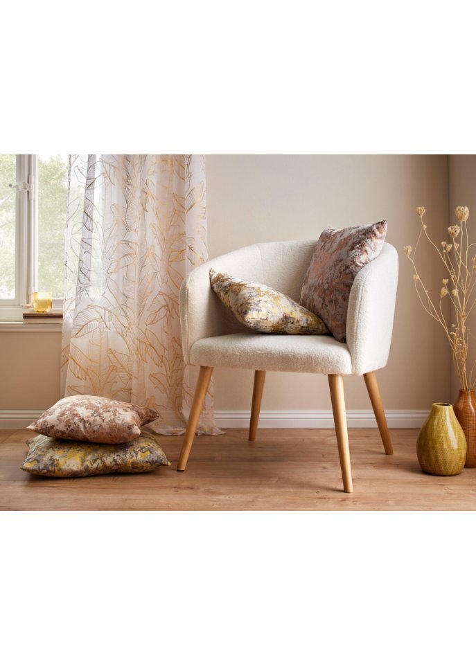 Jacquard Kissenhülle mit Füllung (2er Pack)