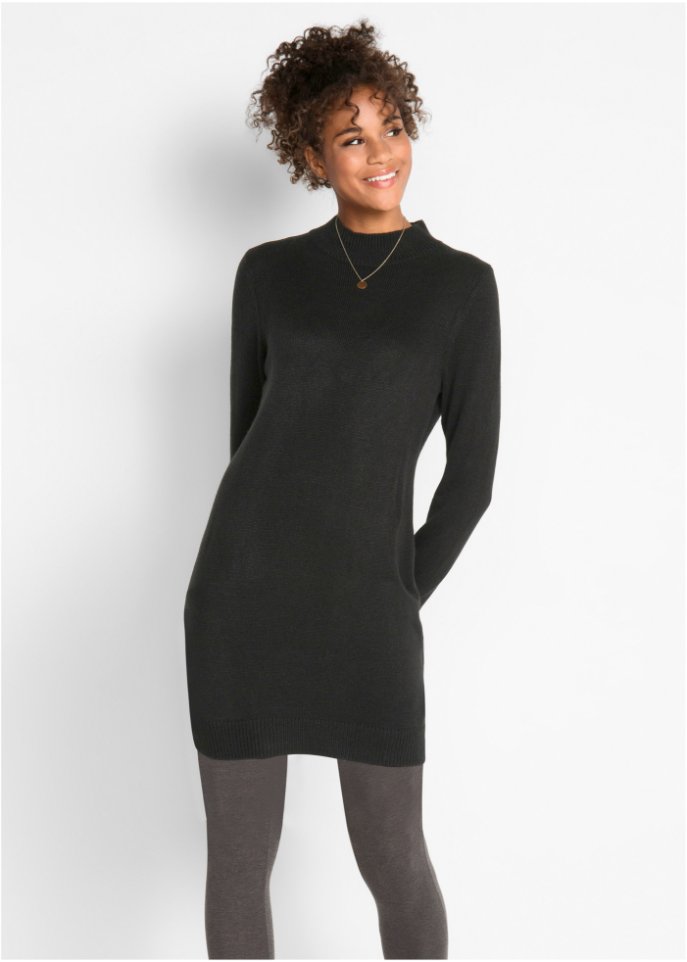 Strickkleid mit Stehkragen