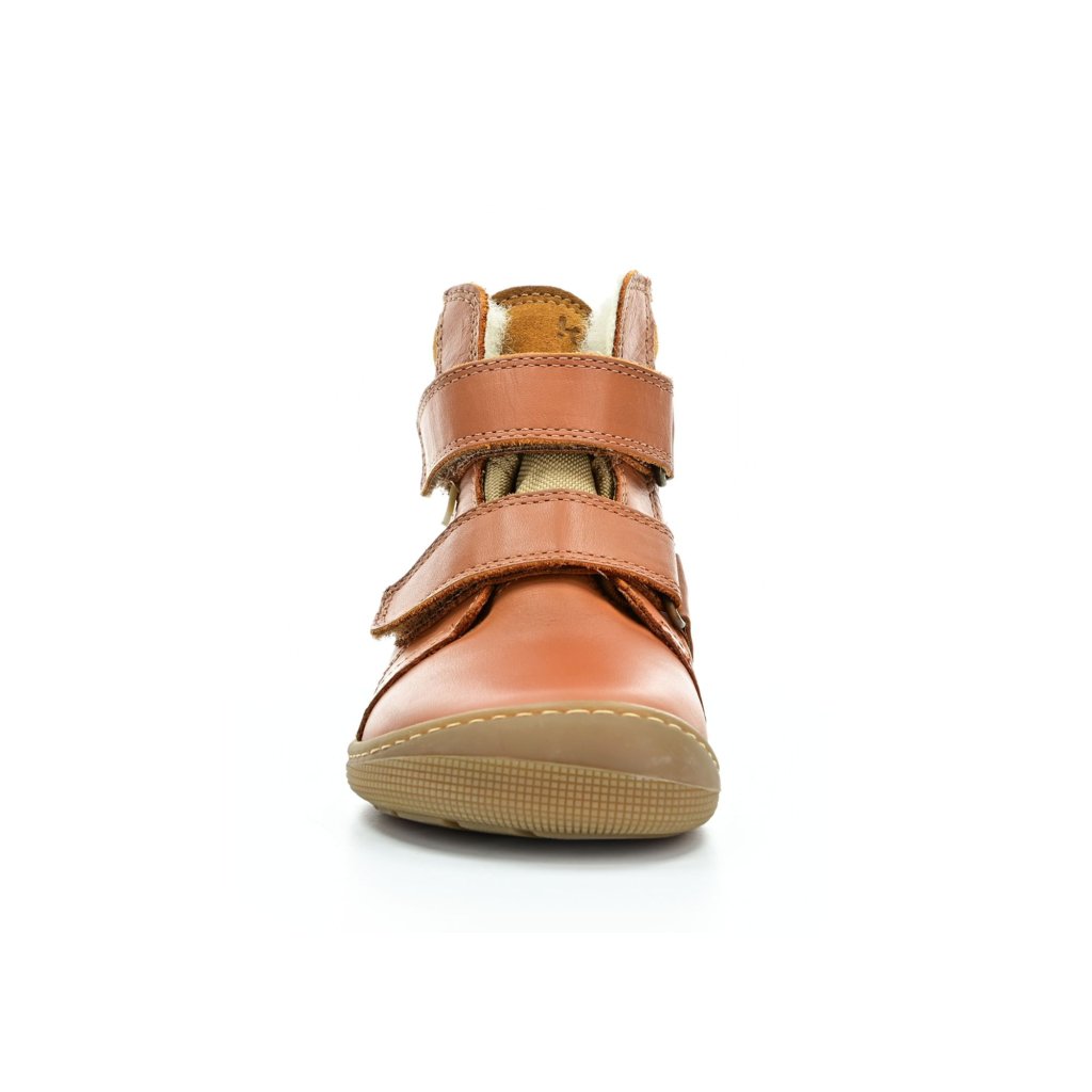 Koel4kids Demil Napa Wool Cognac Winter-Barfußschuhe