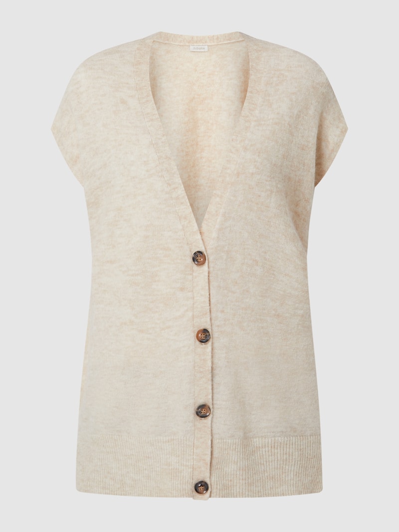 Weste mit Mohair-Anteil Modell 'Presley' in sand meliert