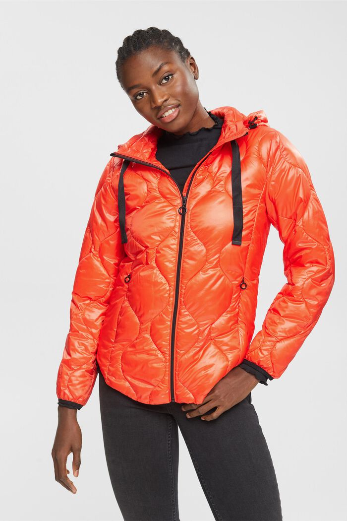 Gesteppte Puffer Jacket mit Kapuze