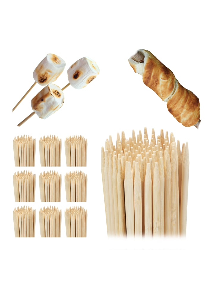 relaxdays 1000 x Grillspieße in Natur günstig kaufen onesize