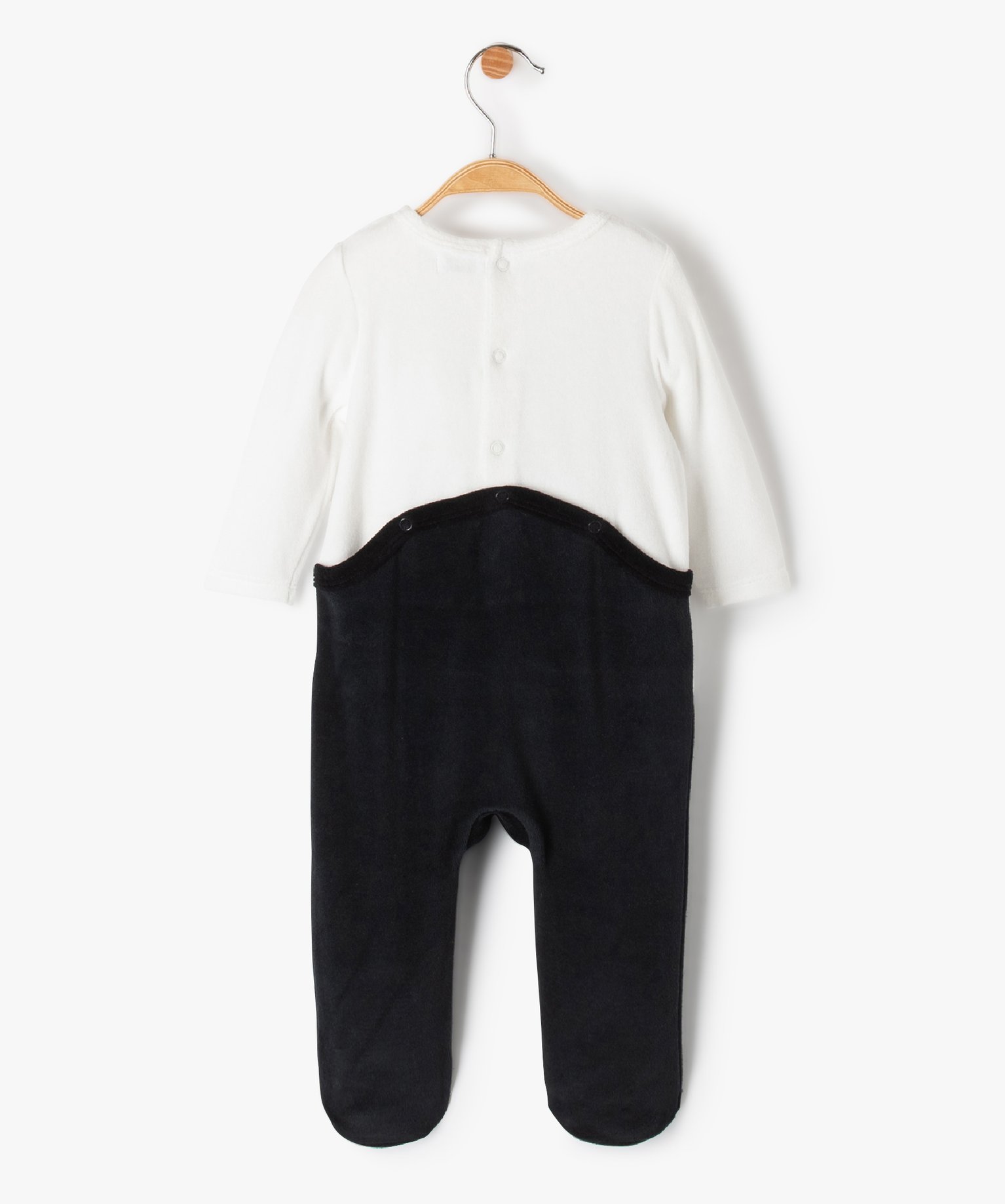 Pyjama bébé bicolore avec motif guitares ecru | GEMO