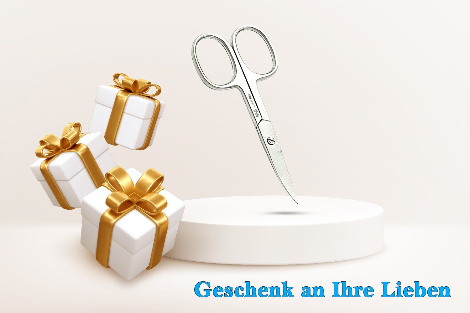 SMI Nagelschere Linkshänder Nagelschere Fingernagel Maniküre Pediküre Schere mit Etui