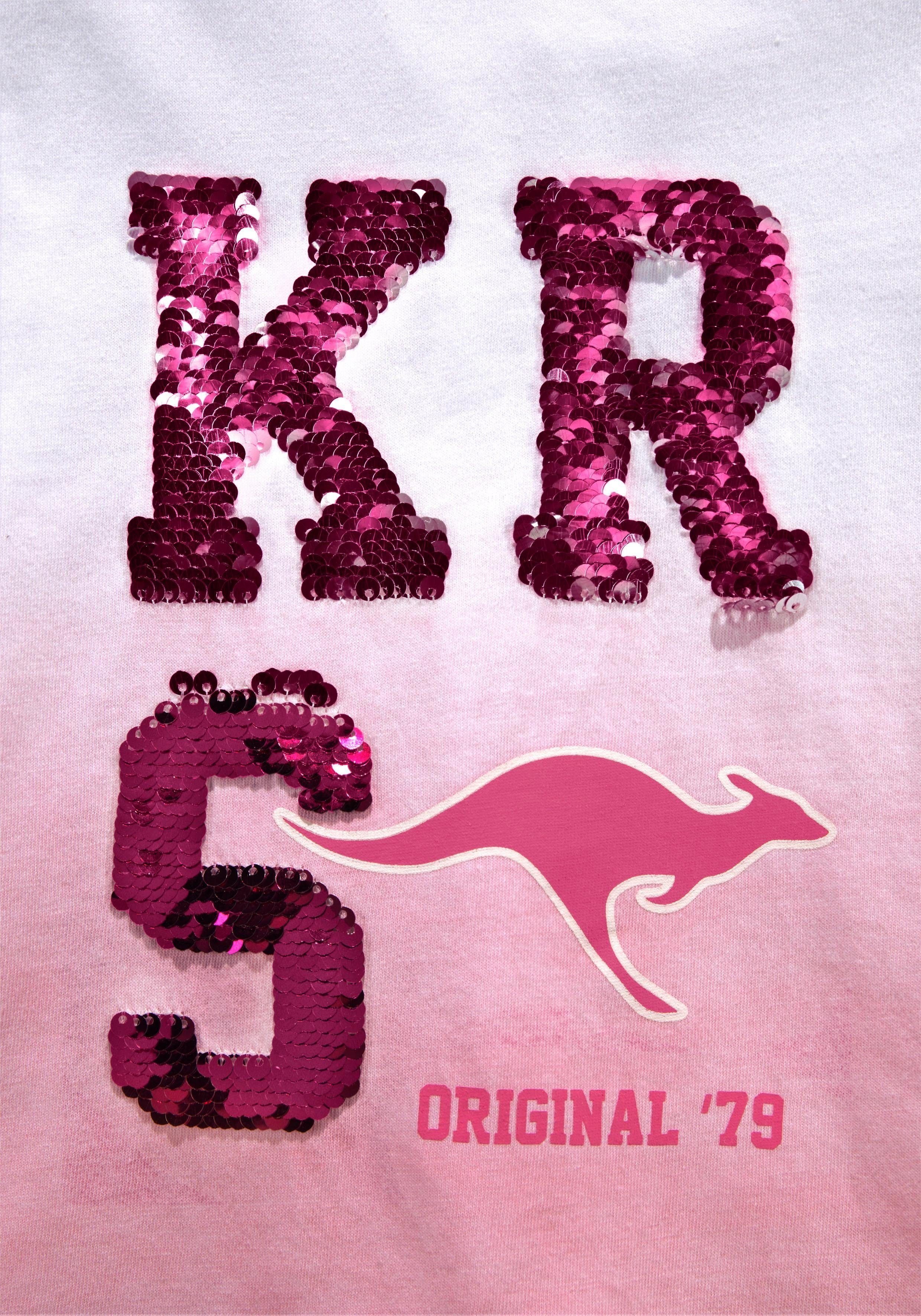 KangaROOS T-Shirt Im Farbverlauf mit Wendepailletten