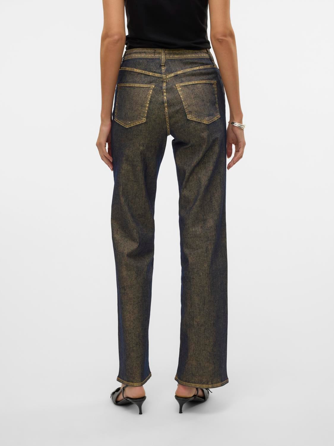 VMTESSA Hohe Taille Weiter Beinschnitt Jeans