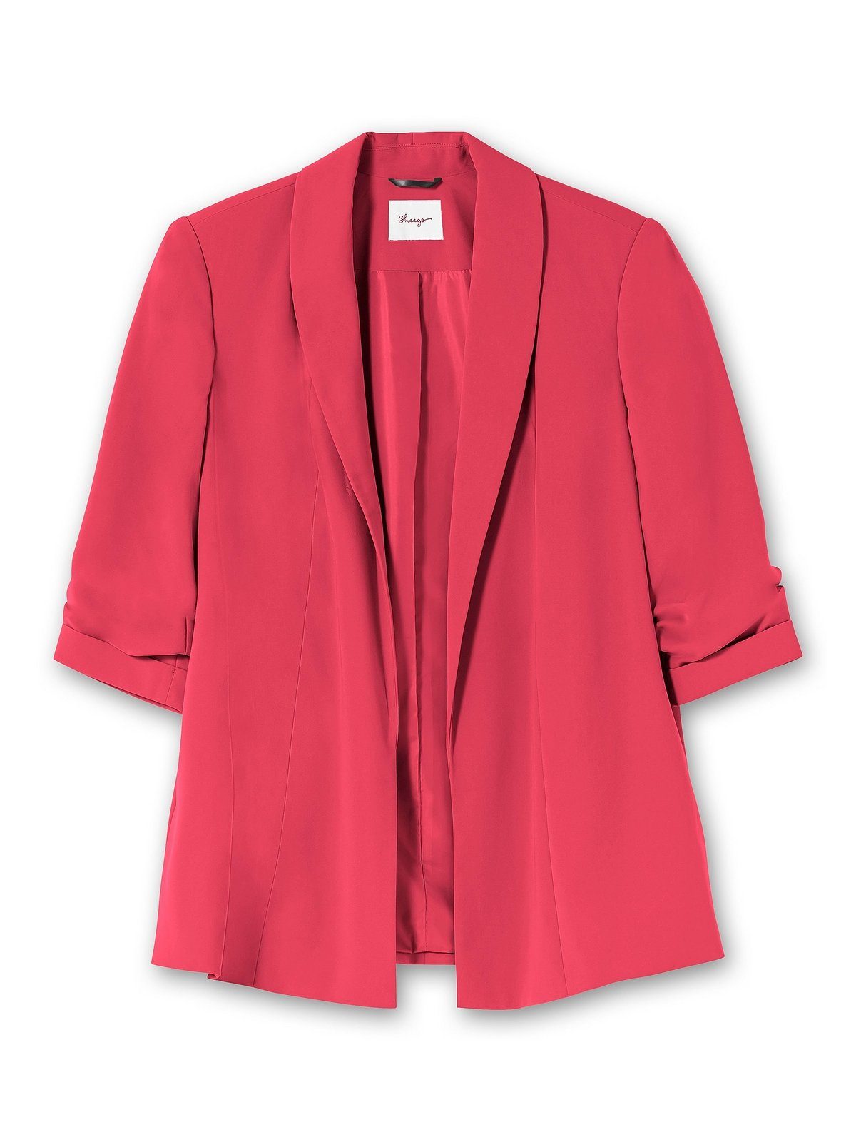 Sheego Longblazer Große Größen mit Schalkragen und gerafftem 3/4-Arm