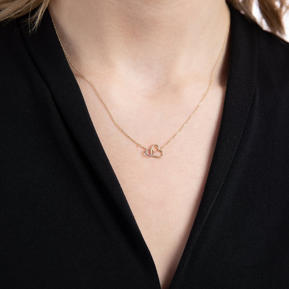 Valeria Chaînette 375 Or jaune, 375 Or blanc collier