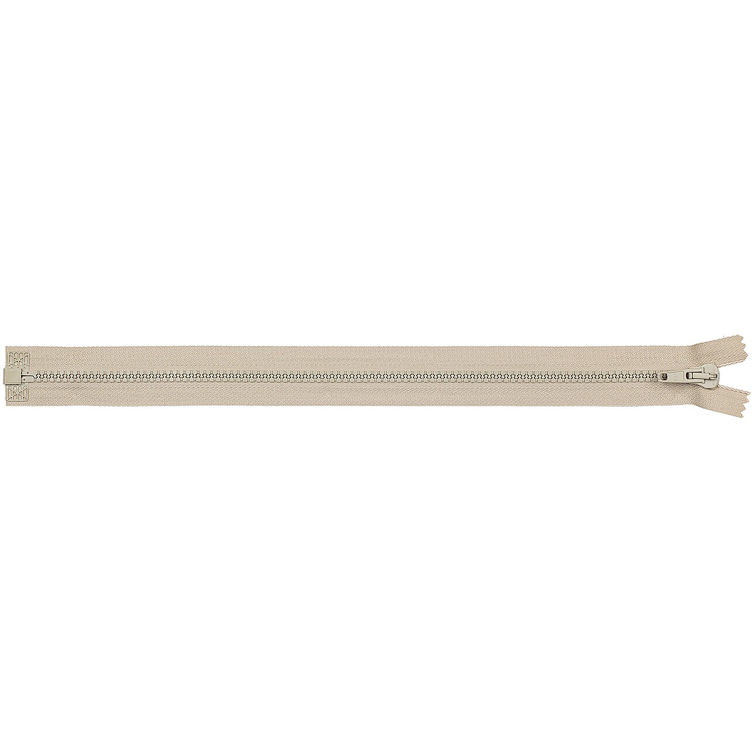 buttinette Reißverschluss mit Kunststoffkrampe in 5,8 mm, beige, teilbar