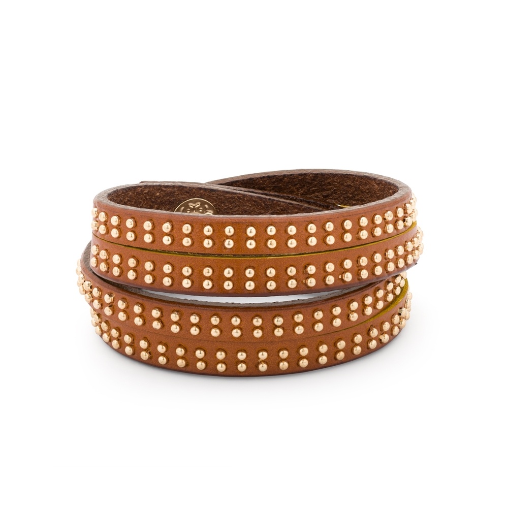 Pippa&Jean Bracelet tendance Similicuir en Or jaune Bracelet