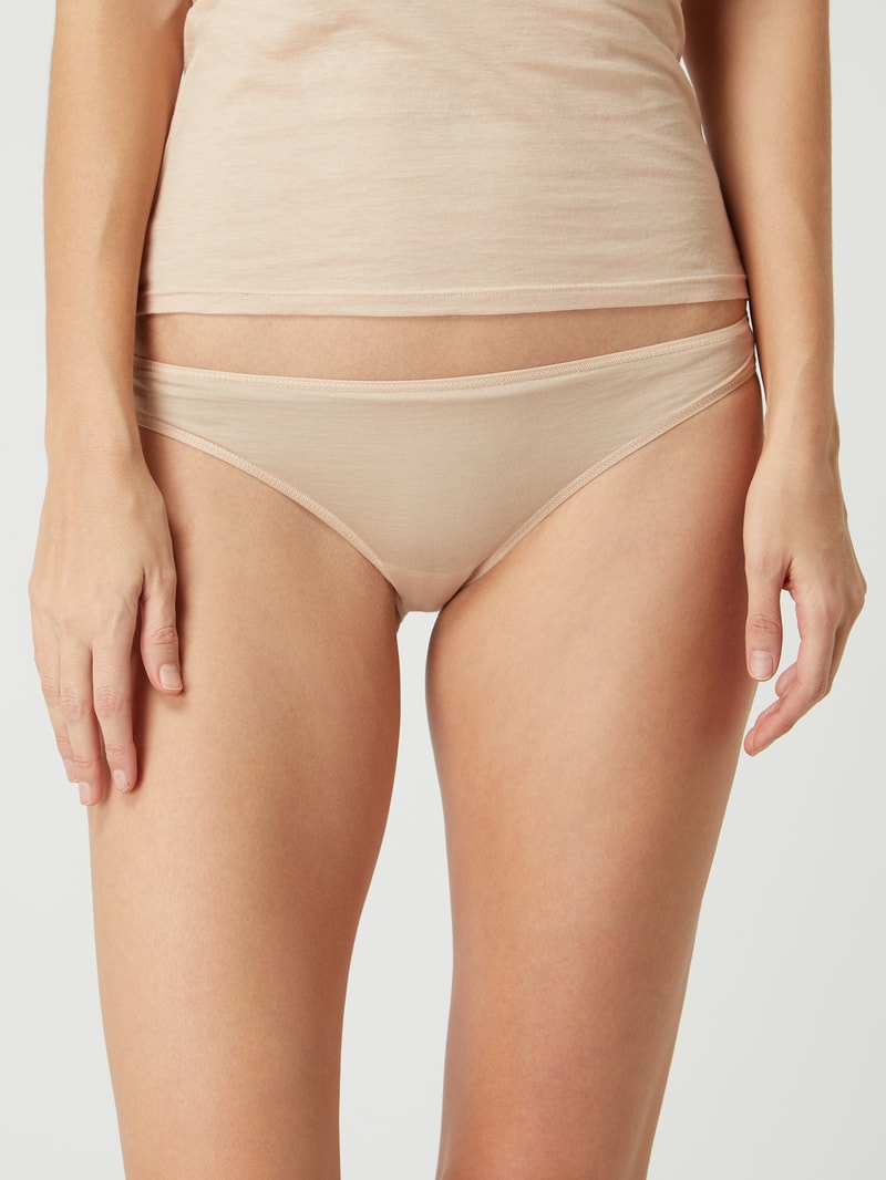 Slip aus merzerisierter Baumwolle Modell 'Ultralight' - schnell trocknend in beige