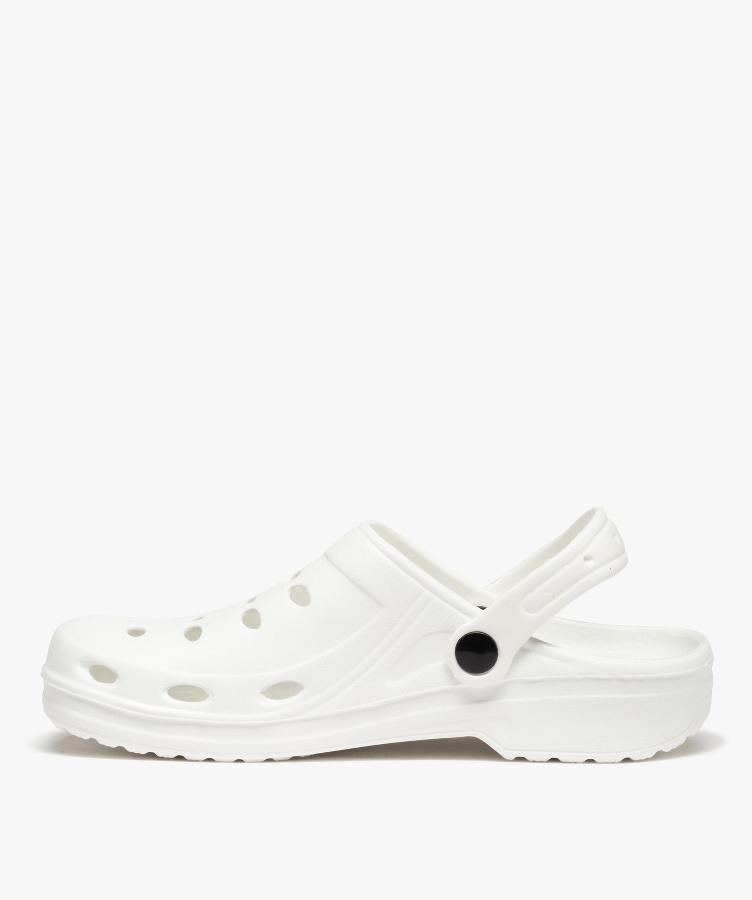 Sabots souples femme unis à perforations blanc | GEMO