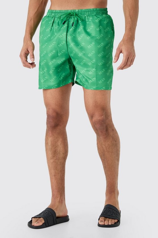 Mittellange Man Badehose