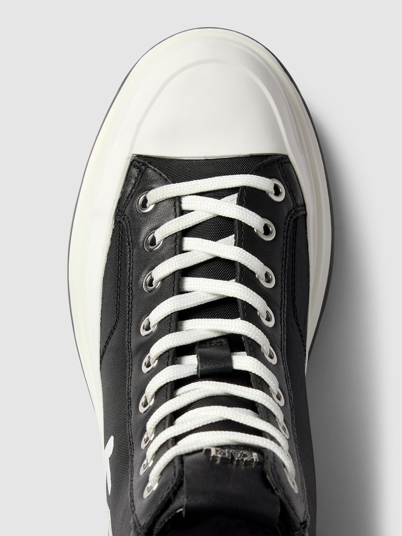 High-Top-Sneaker mit Label-Print Modell 'LUNA' in schwarz