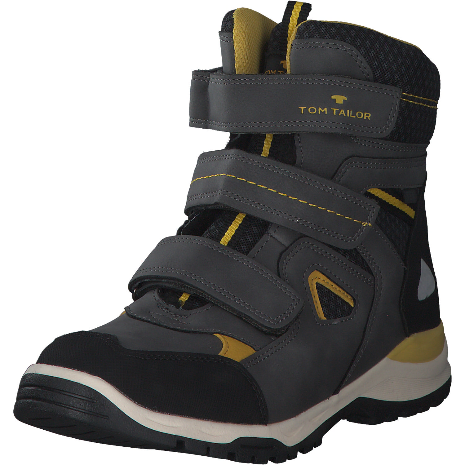 Tom Tailor 4272004 , Winterstiefel, Herren, coal-black-yellow