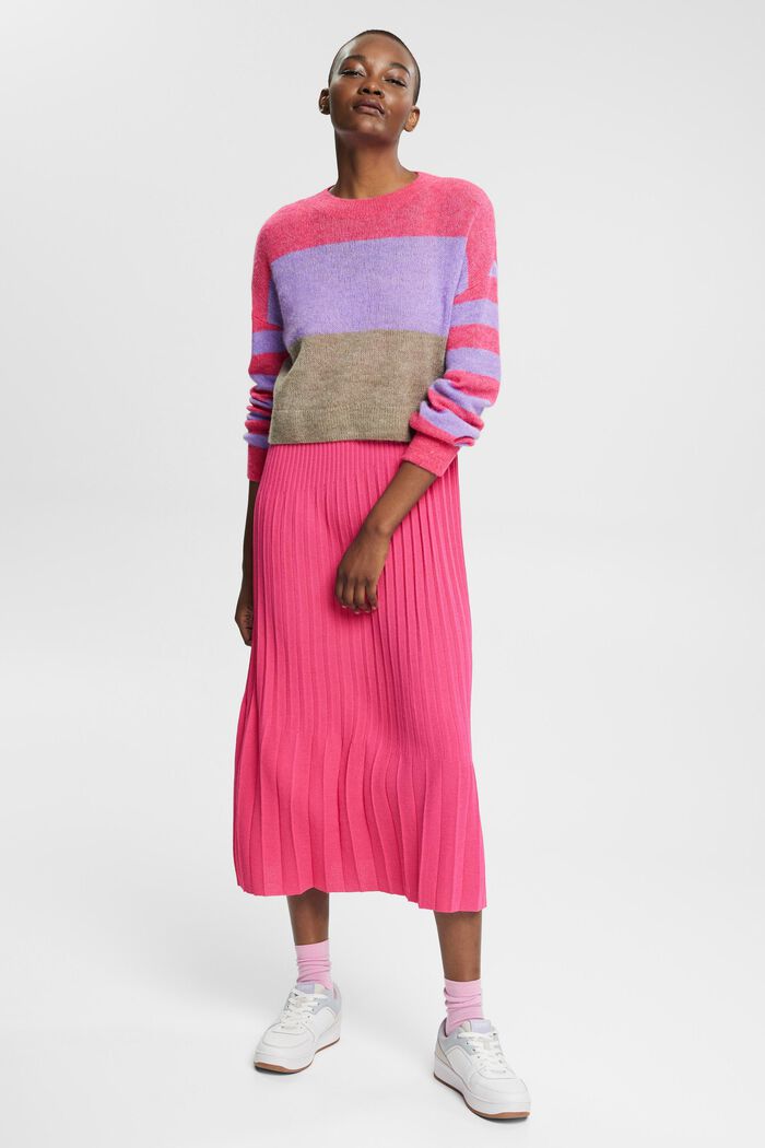 Gerippter Wollmix-Pullover