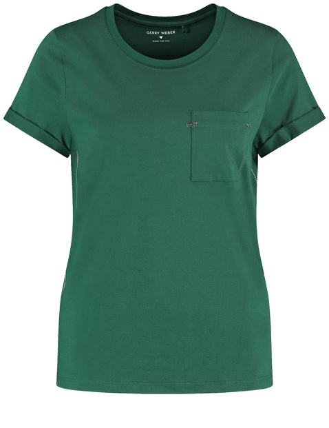 T-Shirt aus Baumwolle mit Ziersteinchen