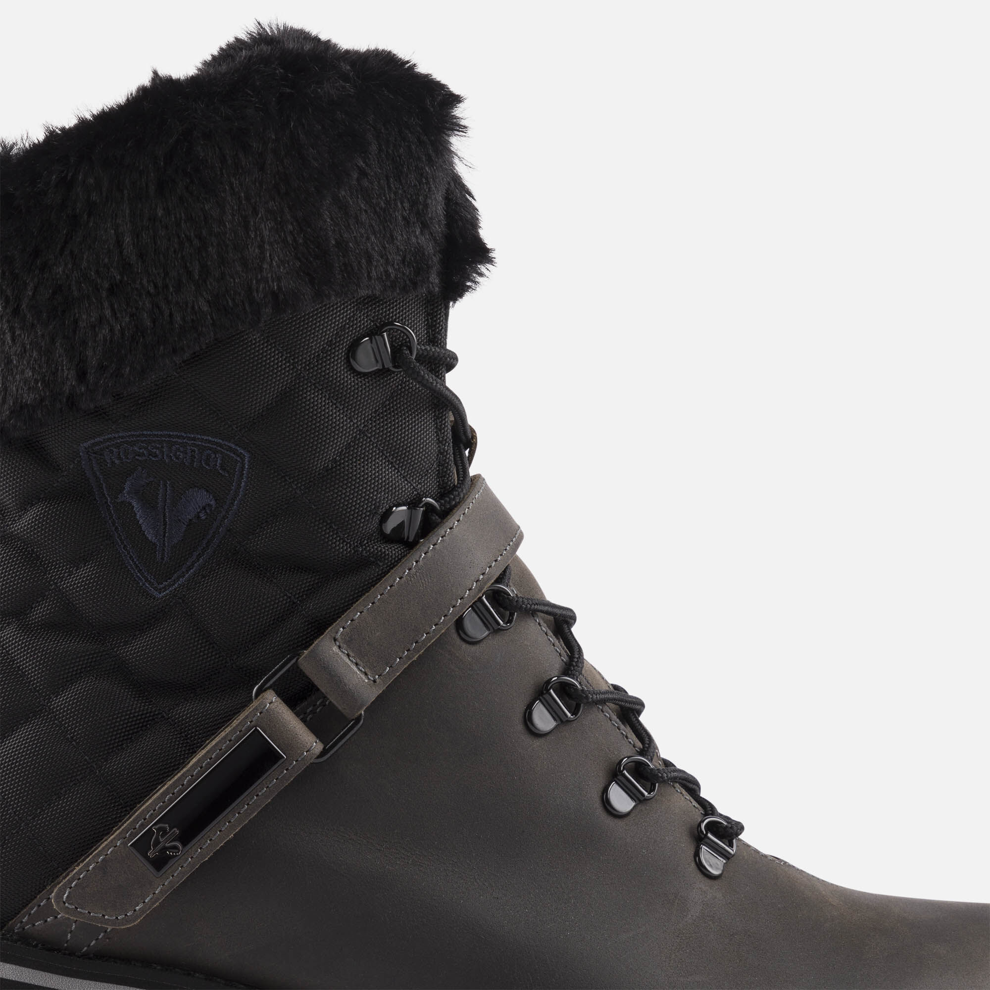 Bottines Megève gris ciré femme