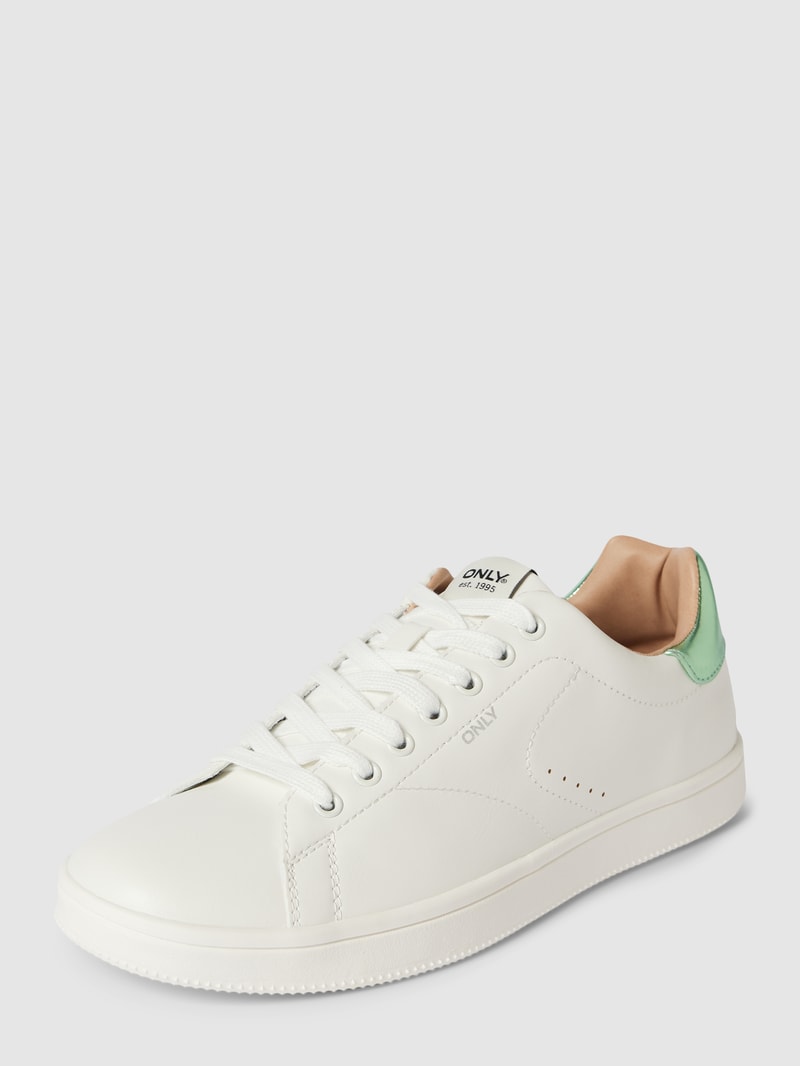 Sneaker mit Kontrastbesatz Modell 'SHILO' in weiß