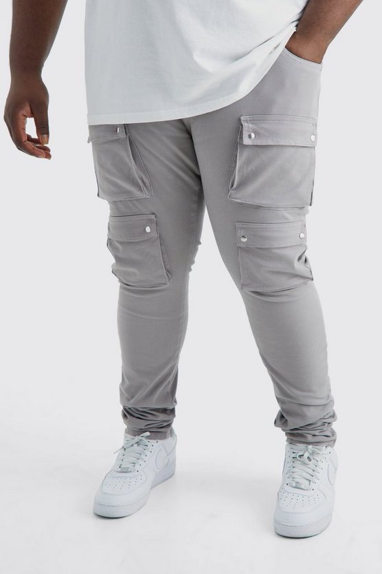 Plus Skinny Hose mit Cargo-Taschen