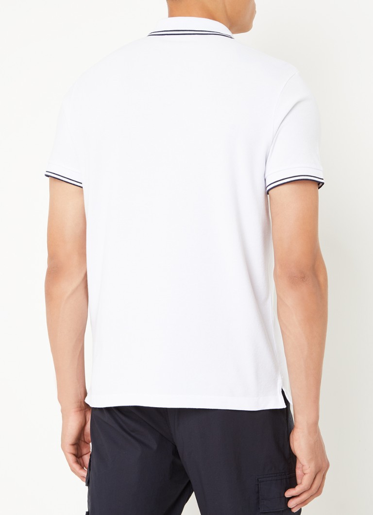 Stone Island 2SC18 pieguļošs polo krekls no organiskas pikē kokvilnas ar logotipu