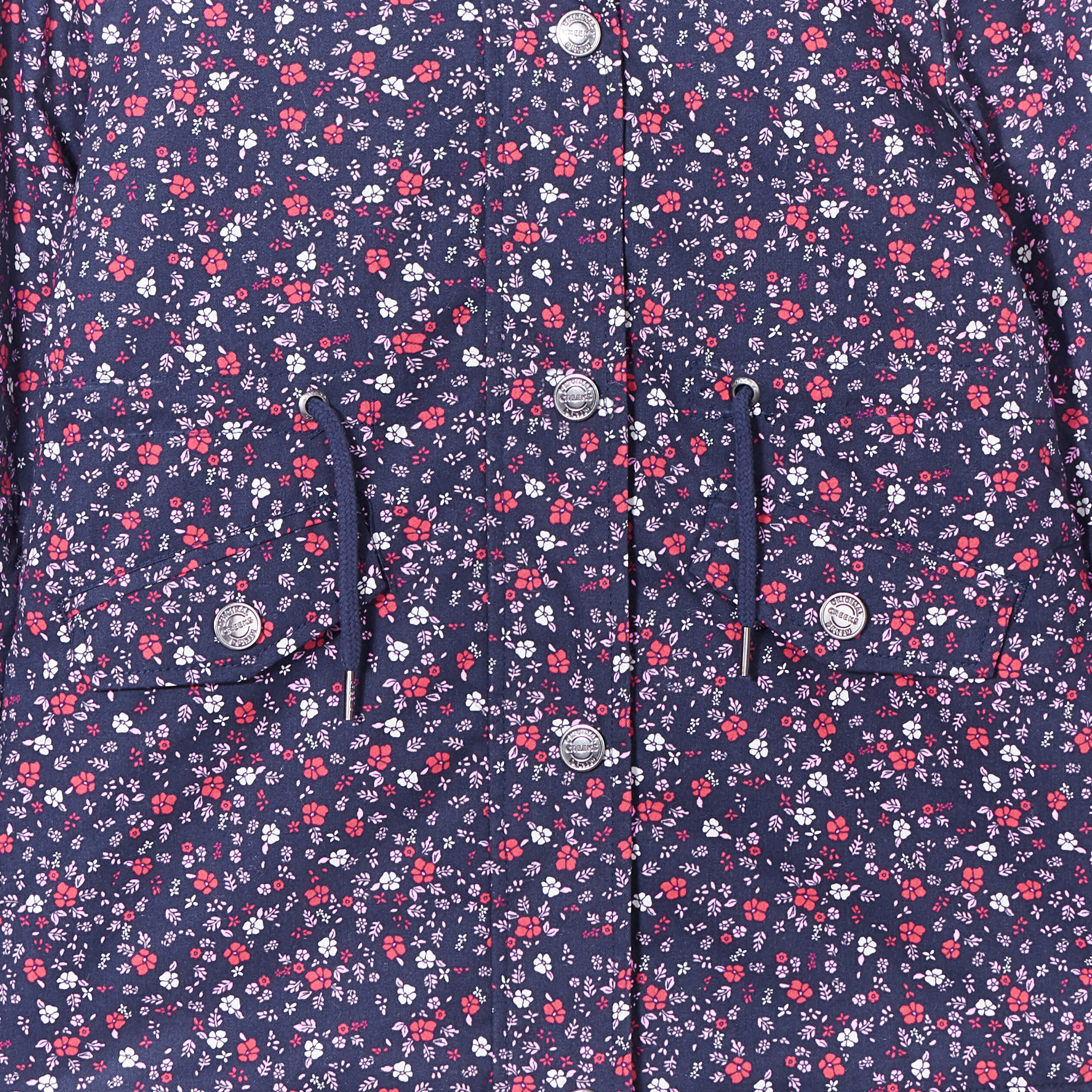 Parka droite à capuche bleu marine fille | La Halle