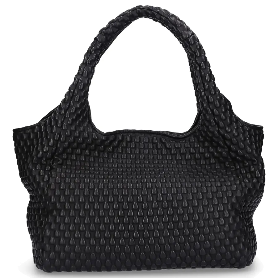 Tissa Fontaneda - Handtasche SIMPLE MATTER M Nappaleder Logo schwarz - schwarz