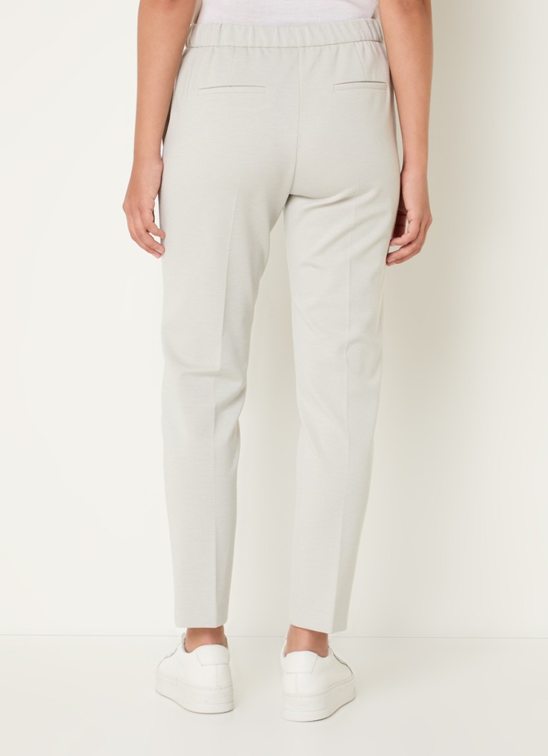 Beaumont Charlie high waist slim fit cropped trousers with lurex and press pleat