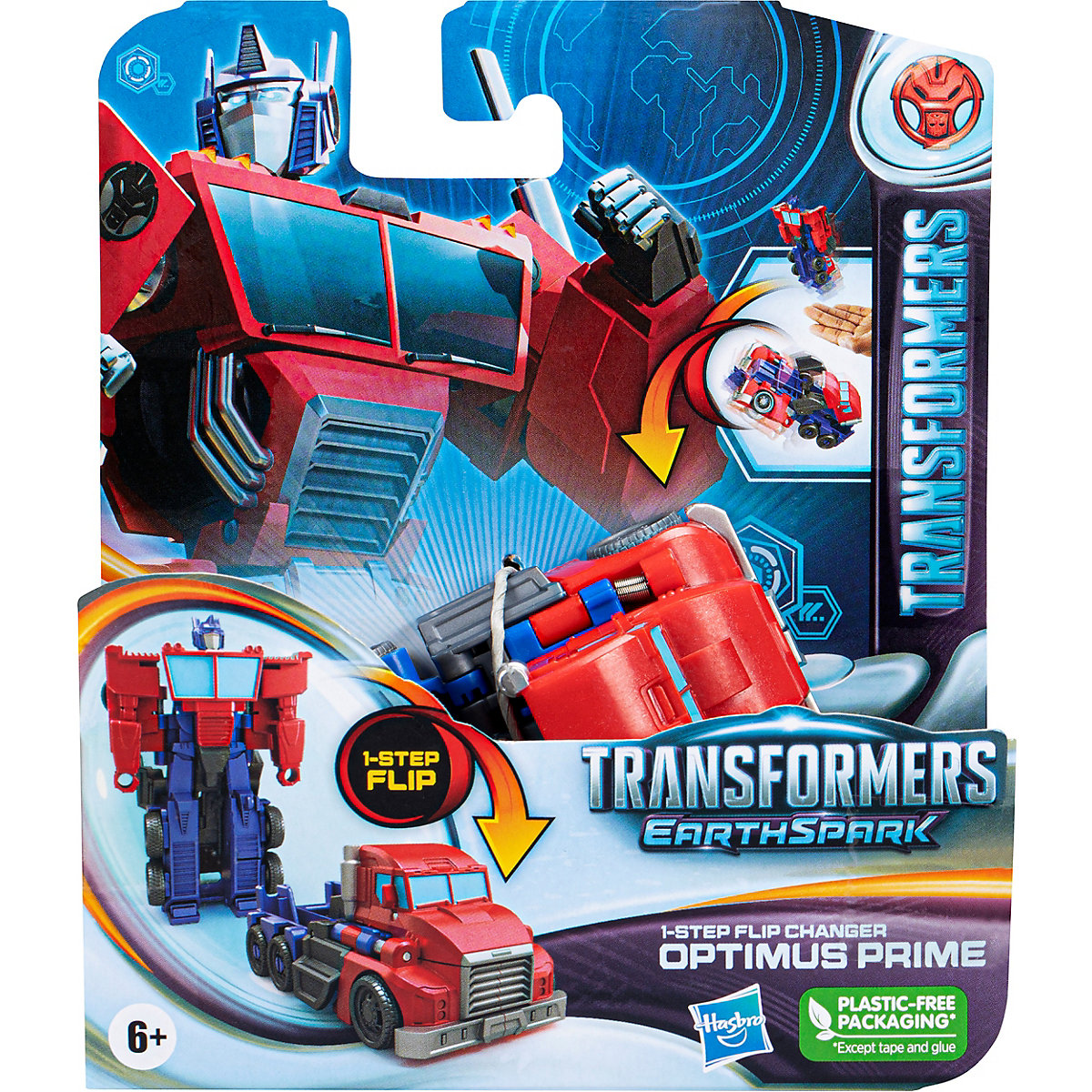 Transformers EarthSpark 1-Step Flip Changer Optimus Prime Action-Figur