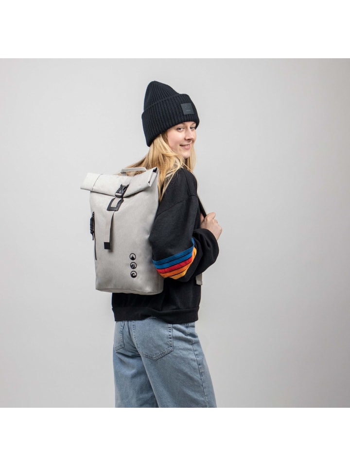 SONS OF ALOHA Rolltop Rucksack RollTop Rucksack Damen schön flach | extra Laptop-Hülle in weiß günstig kaufen onesize