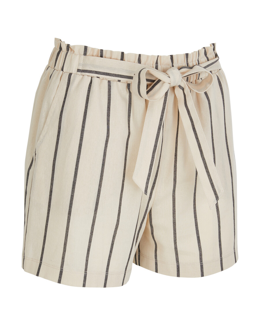 Gestreifte Leinenshorts