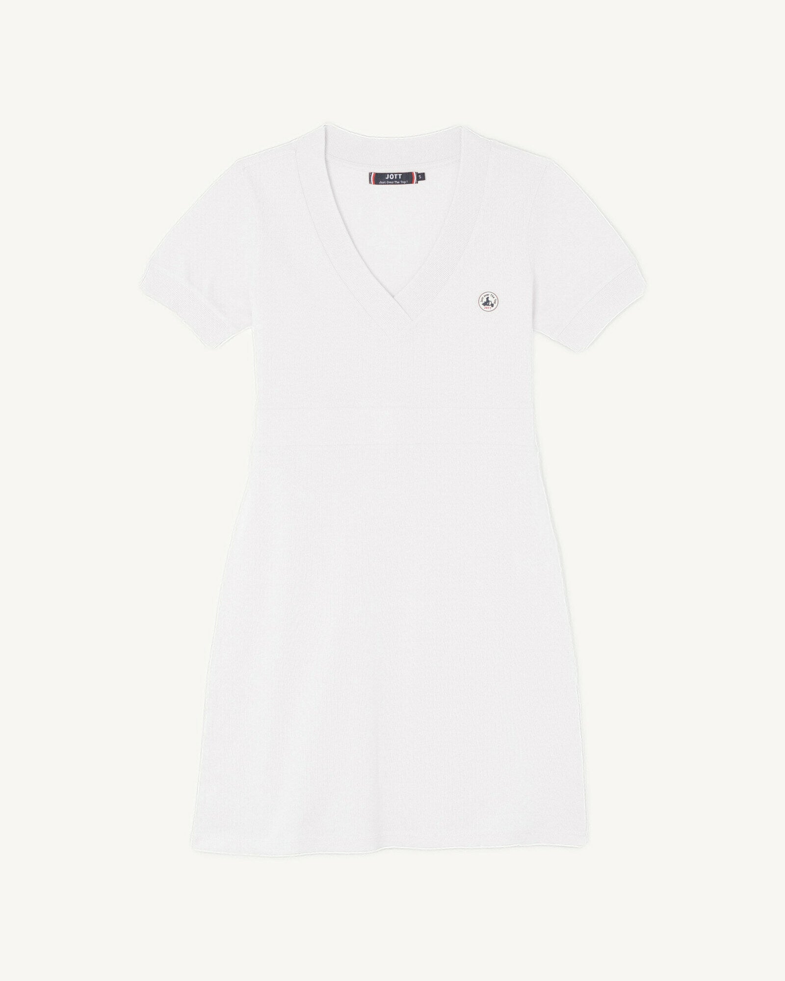 Robe polo manches courtes Blanc Olinda