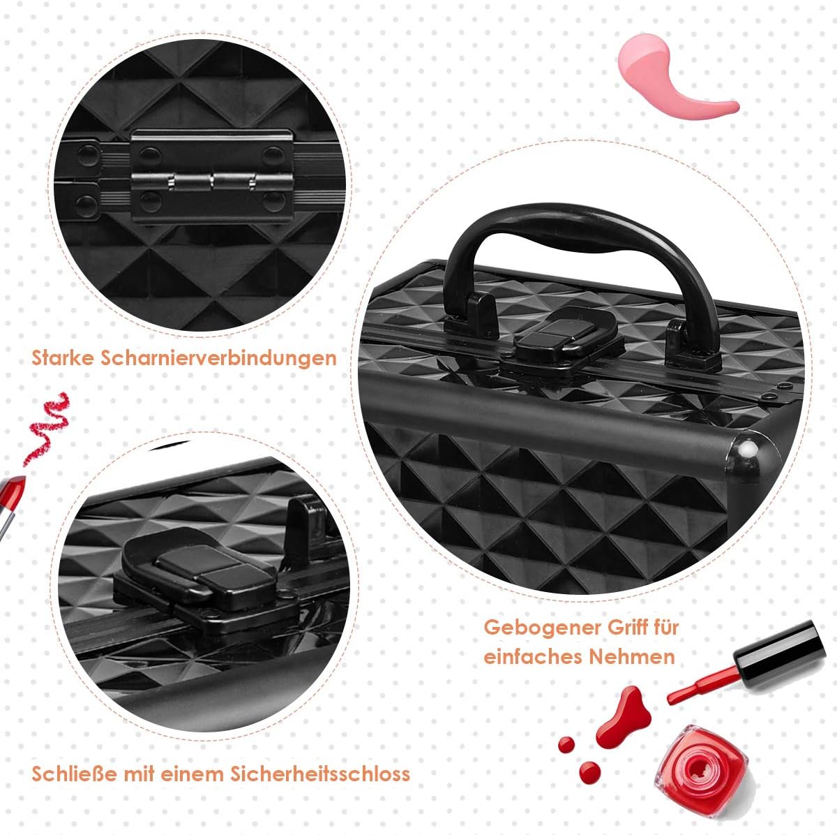 Costway COSTWAY Beauty Case Schminkkoffer Kosmetikkoffer