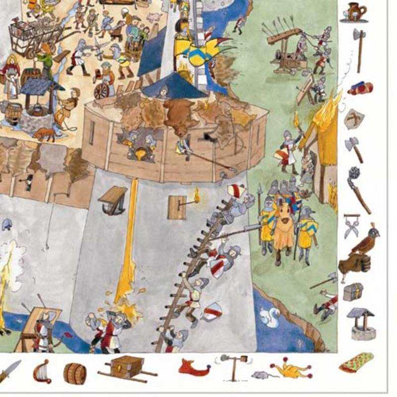 Puzzle observation Château fort 100 pièces Djeco