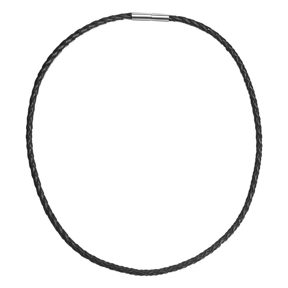 Rafaela Donata Collier en cuir Cuir véritable en Noir collier