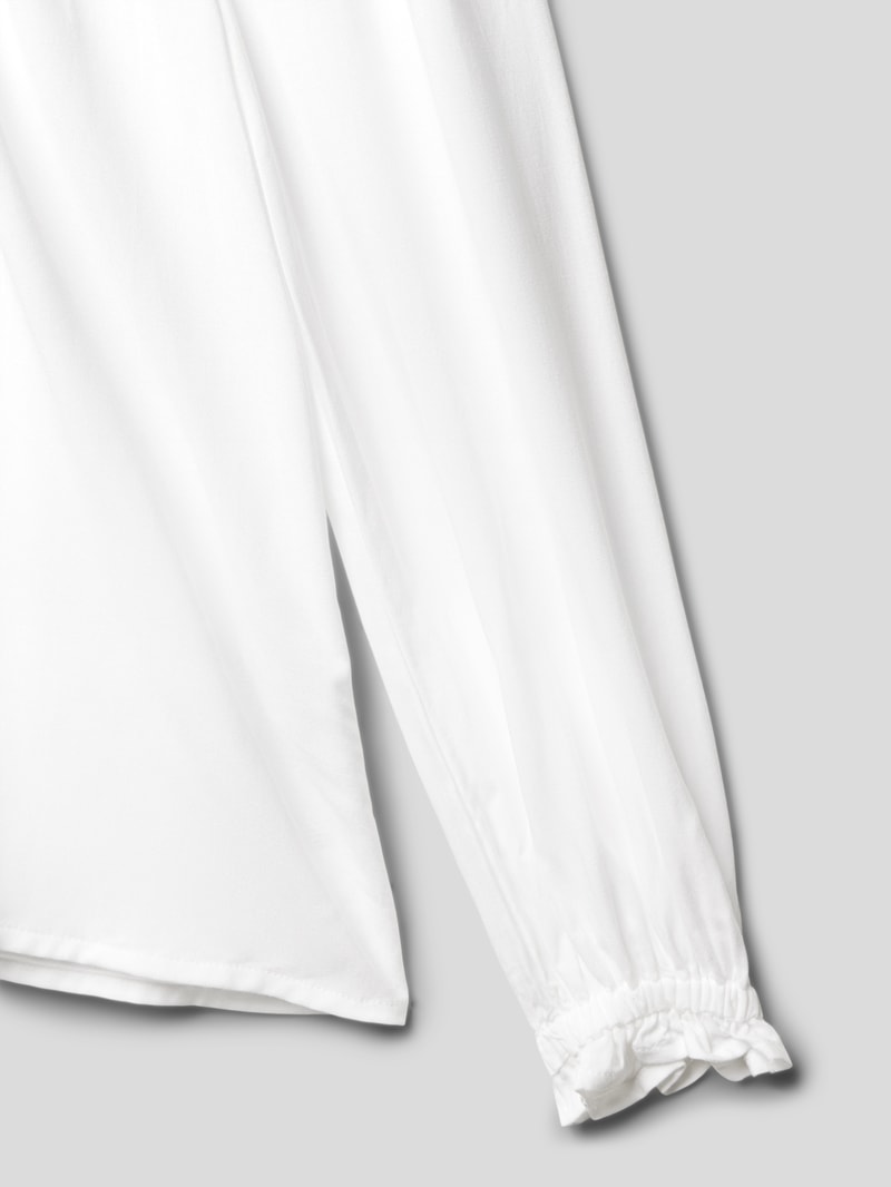 Bluse mit Details aus Spitze in weiß