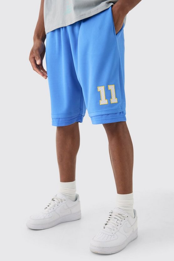 Lockere Bhm Satin Mesh Basketball-Shorts