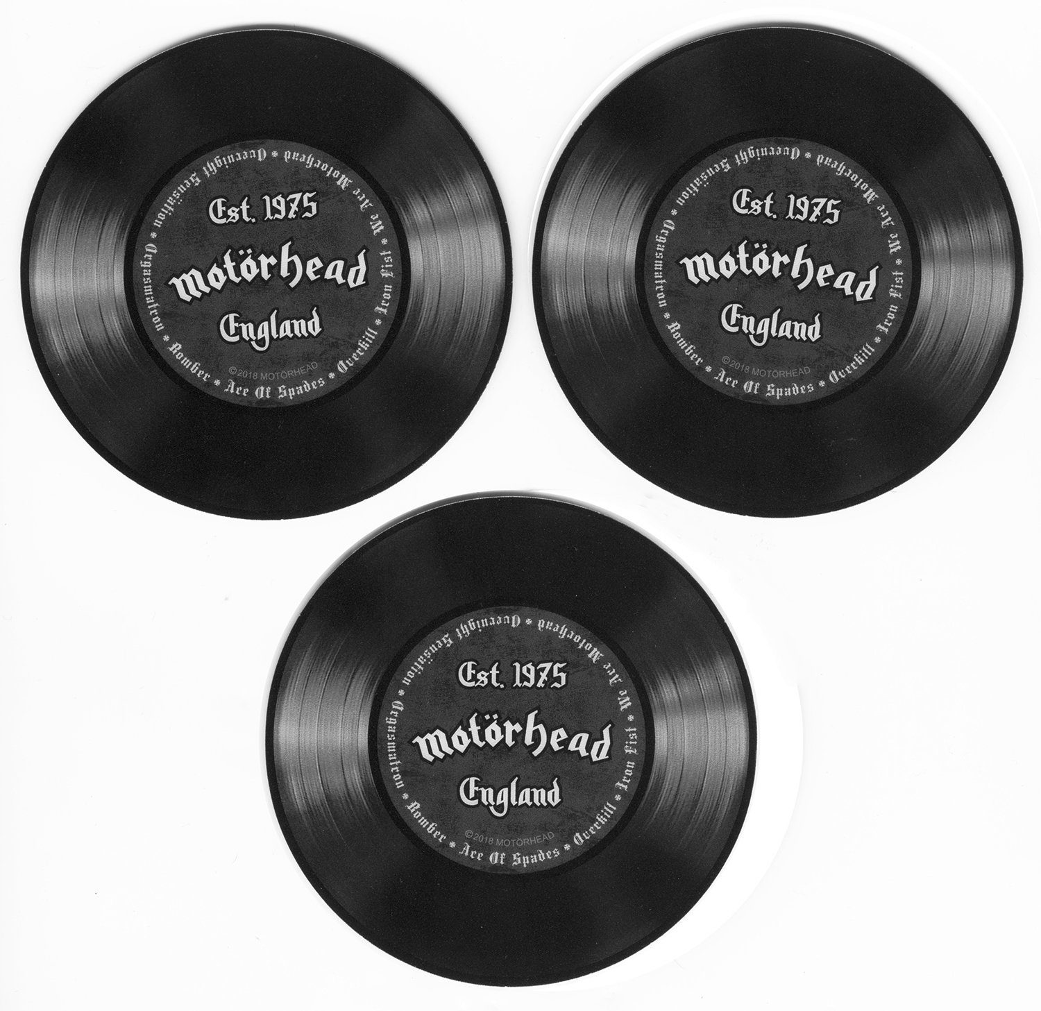 Close Up Backform Motörhead Schallplatten Untersetzer 6-teilig