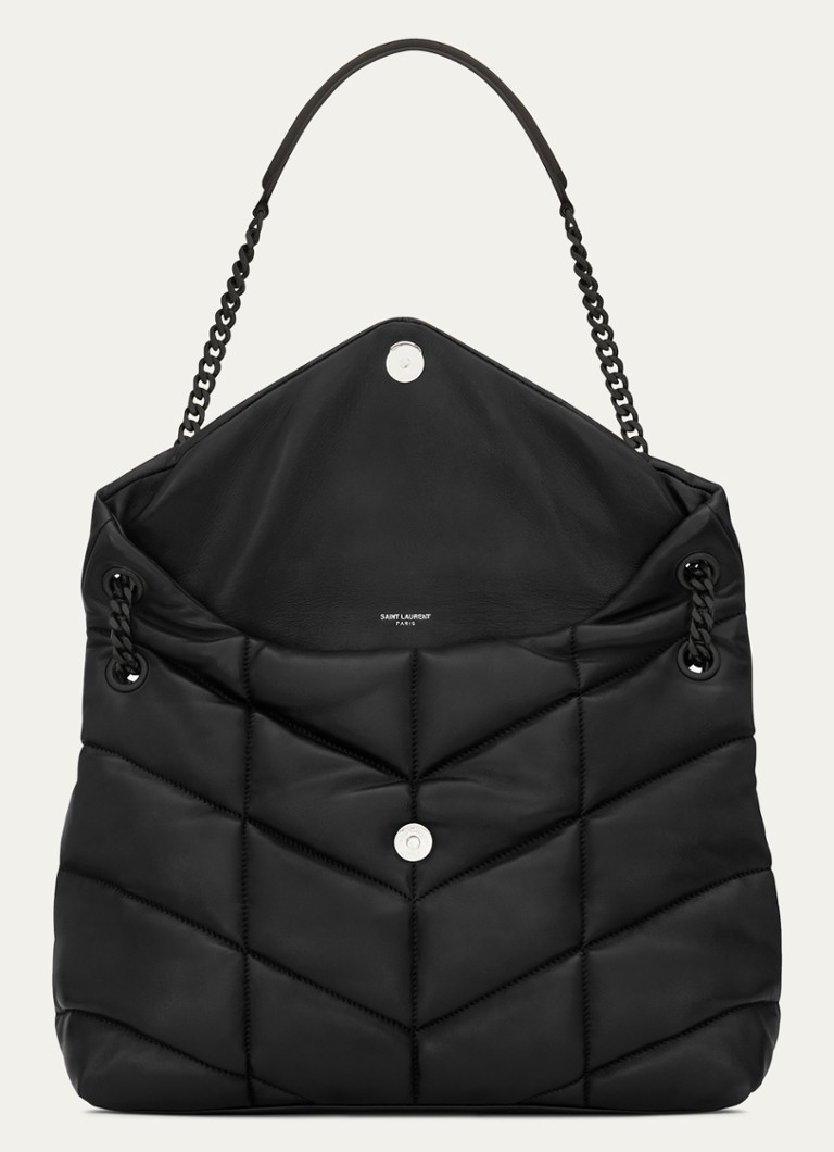 Geantă de umăr Saint Laurent Puffer Medium din piele de miel
