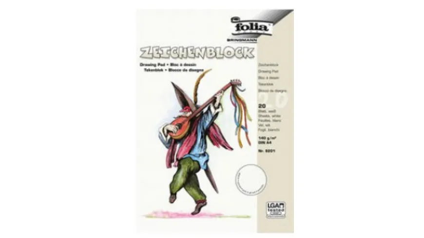 folia Zeichenblock A4 gekörnt 20 Blatt