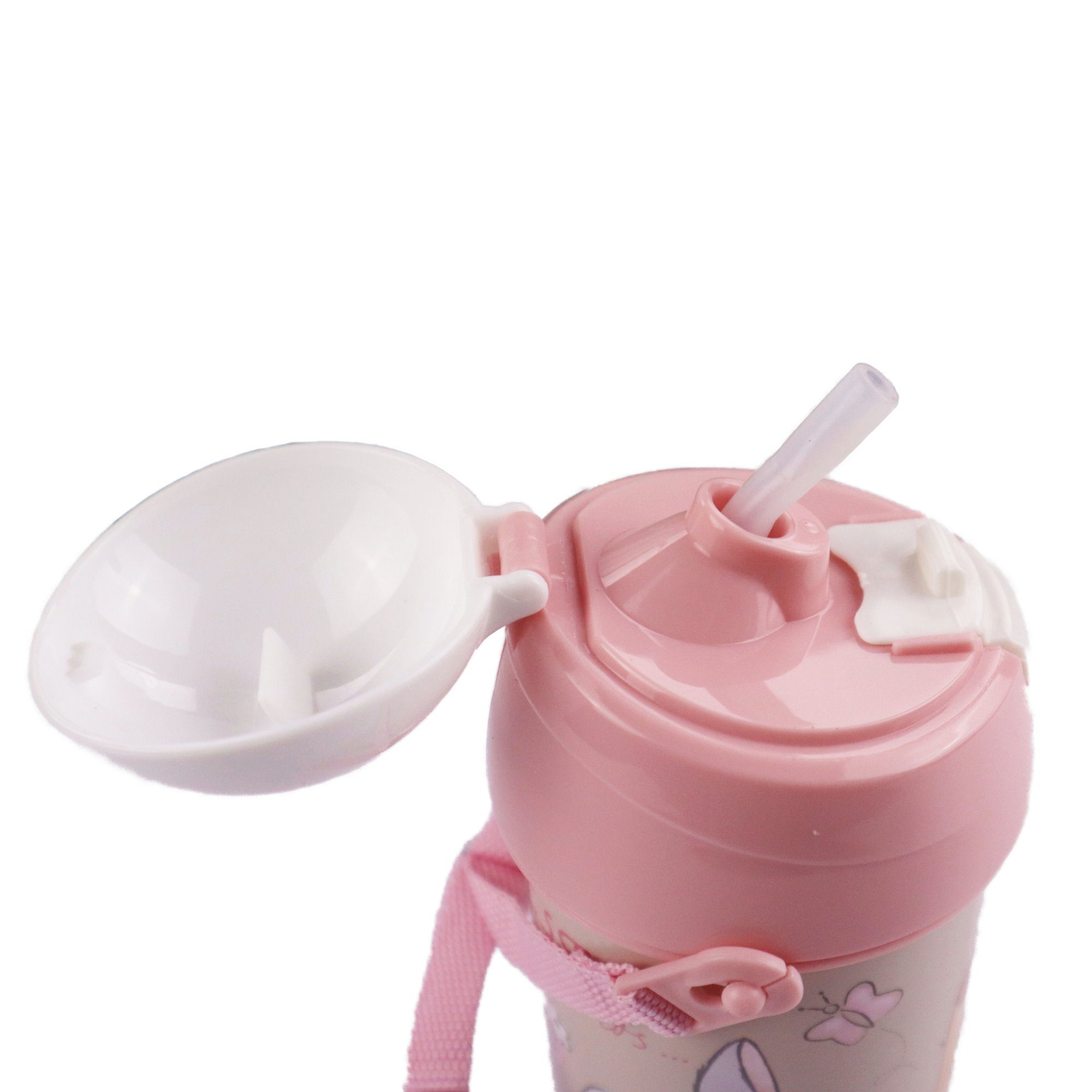 Trinkflasche  Bambi Klopfer Wasserflasche Flasche, Trinkhalm und Gurt 500 ml
