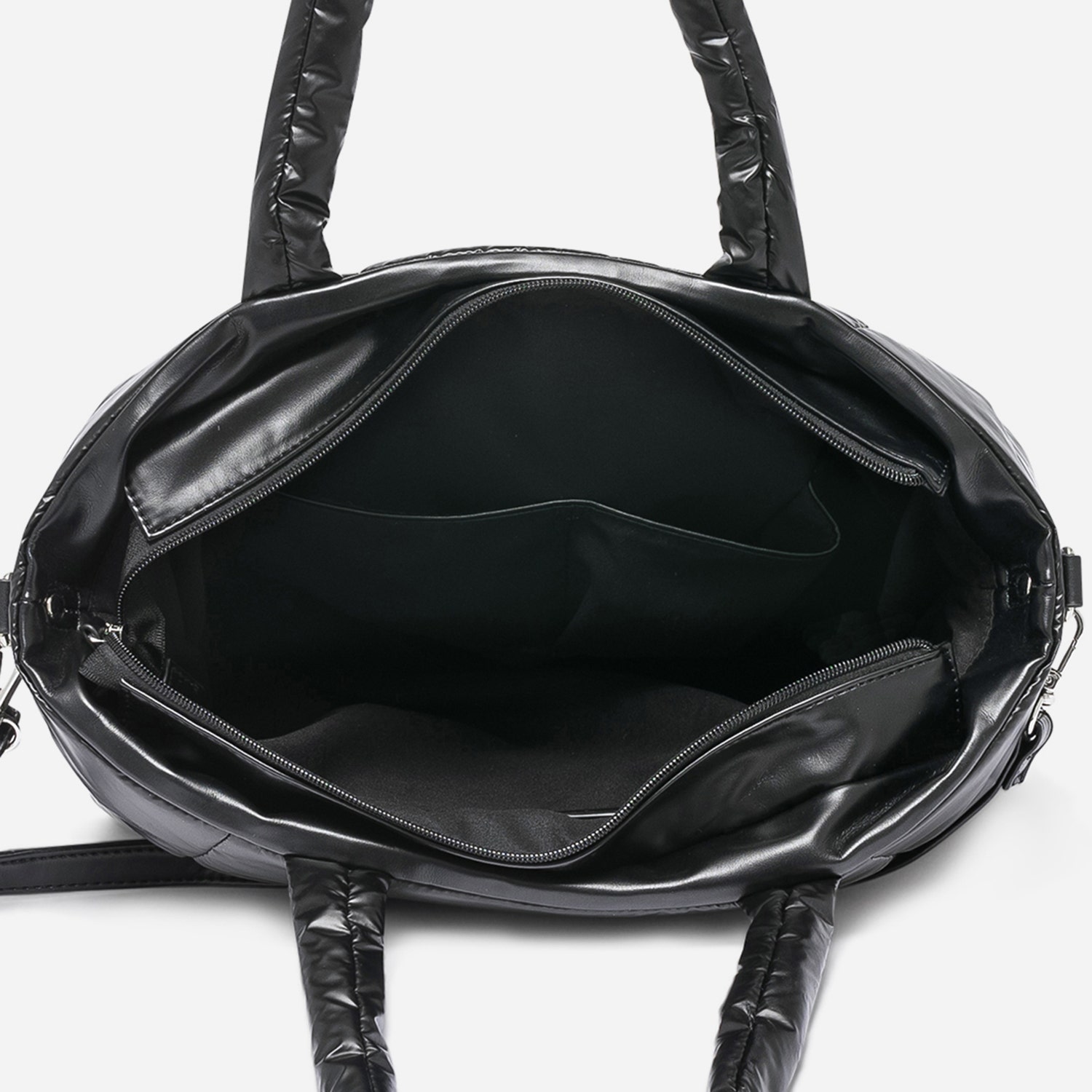 Sac cabas TEXTO noir matelassé
