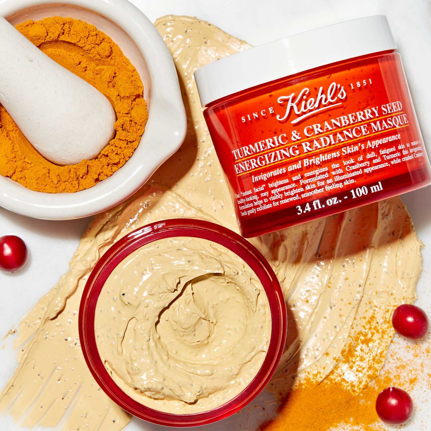 kiehl's Turmeric & Cranberry Seed Masque Exfoliant Eclat Instantané
