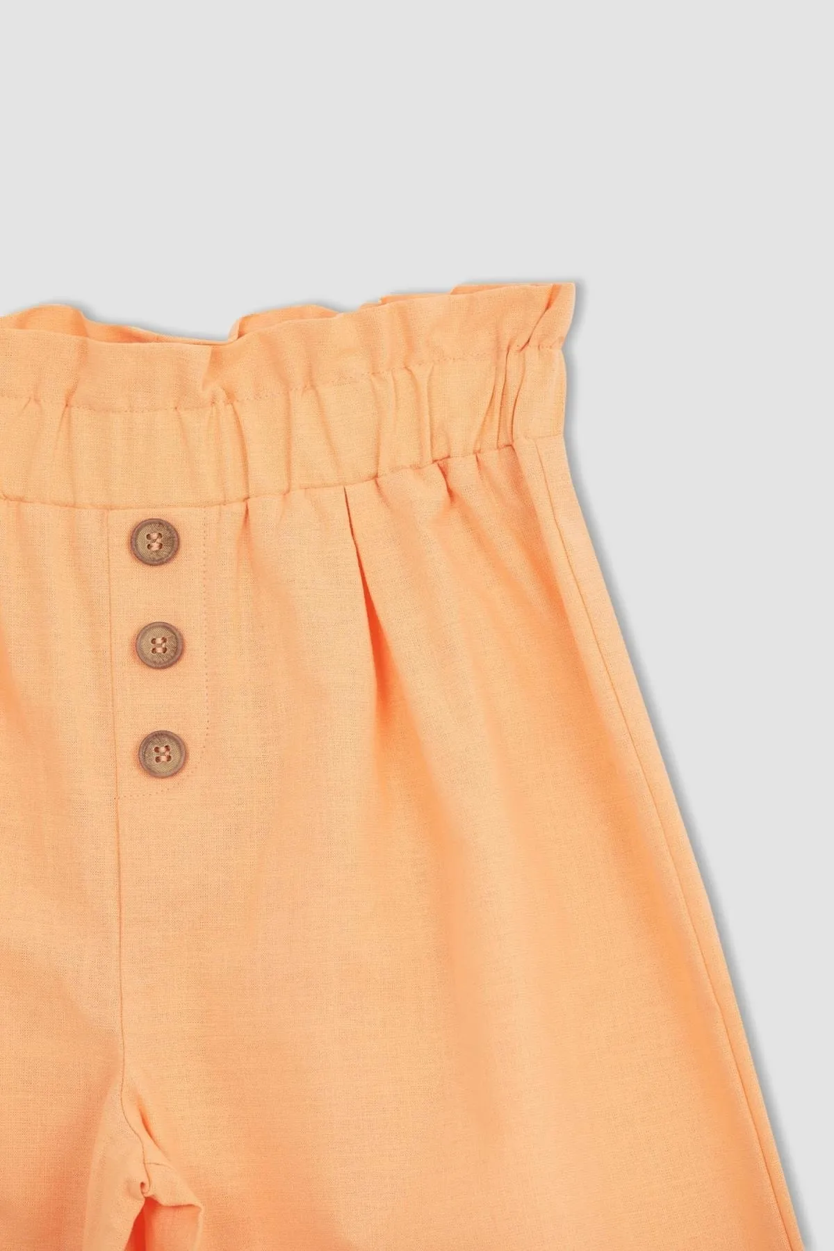 DeFacto  2-teiliges Set mit kurzärmeliger Bluse und Hose für Mädchen in Leinenoptik