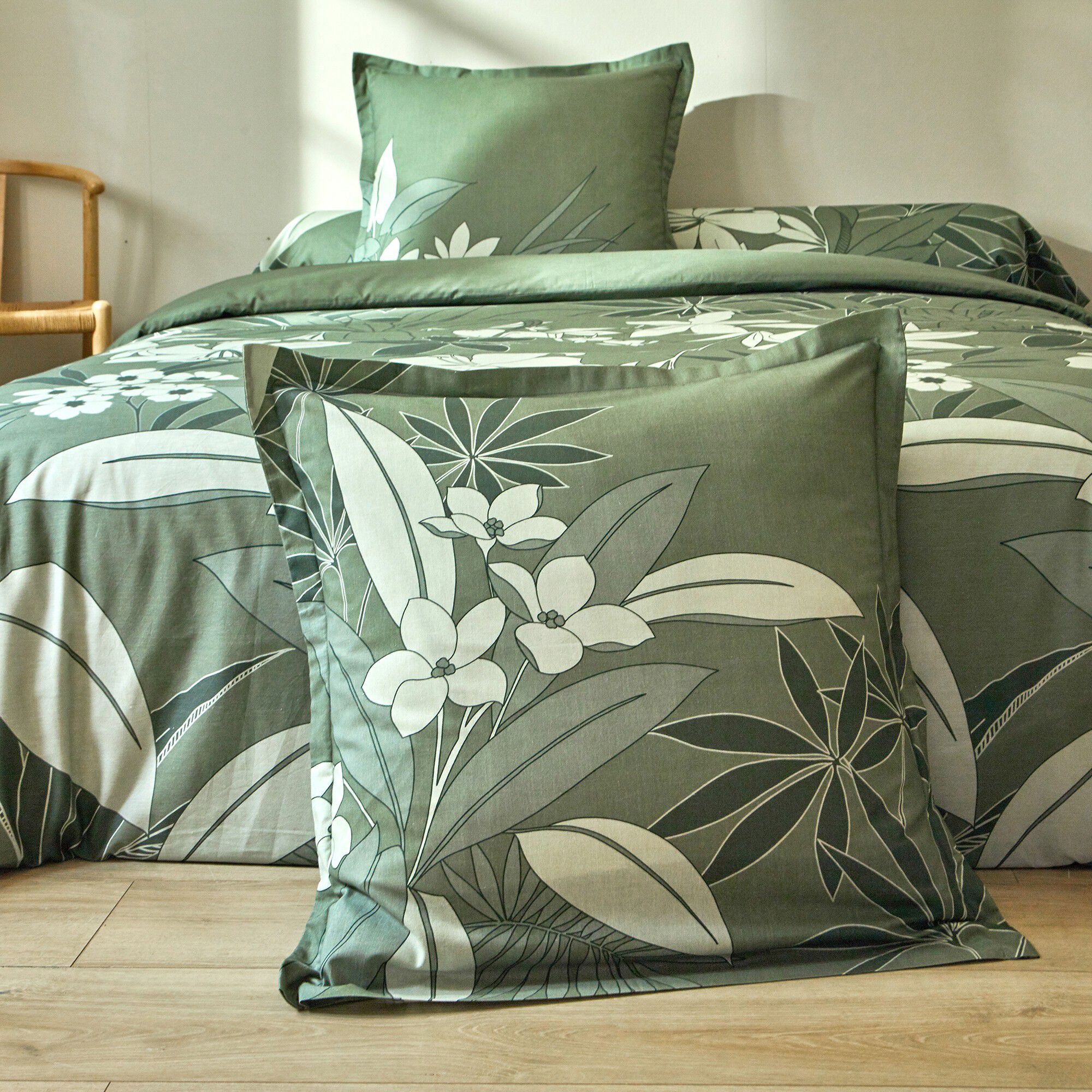 Linge de lit Émilie en coton imprimé