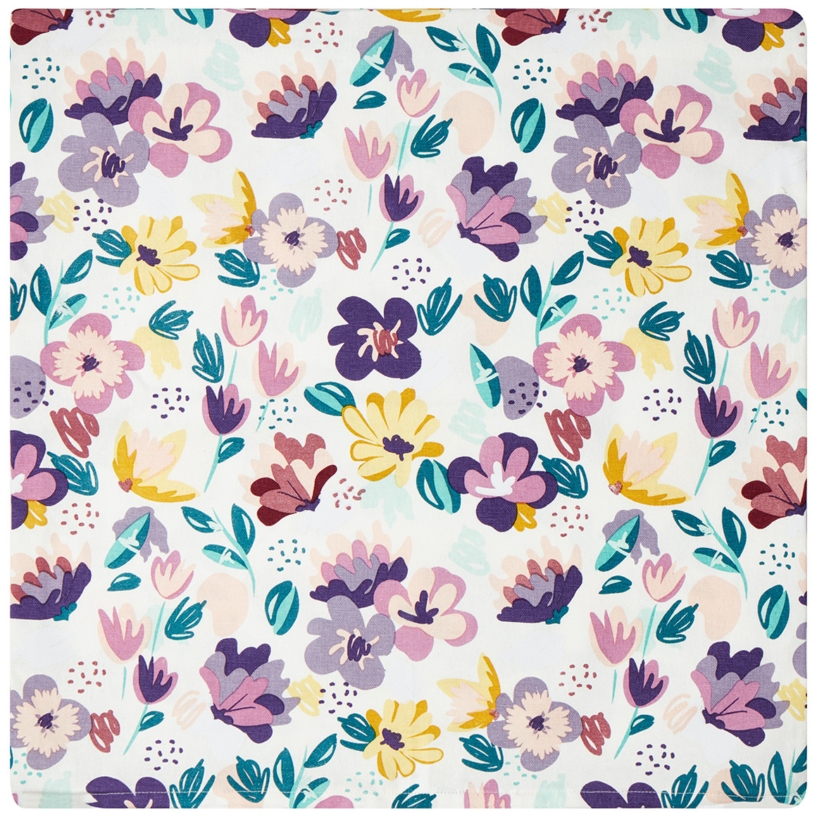 Kissenhülle mit Blumen-Druck