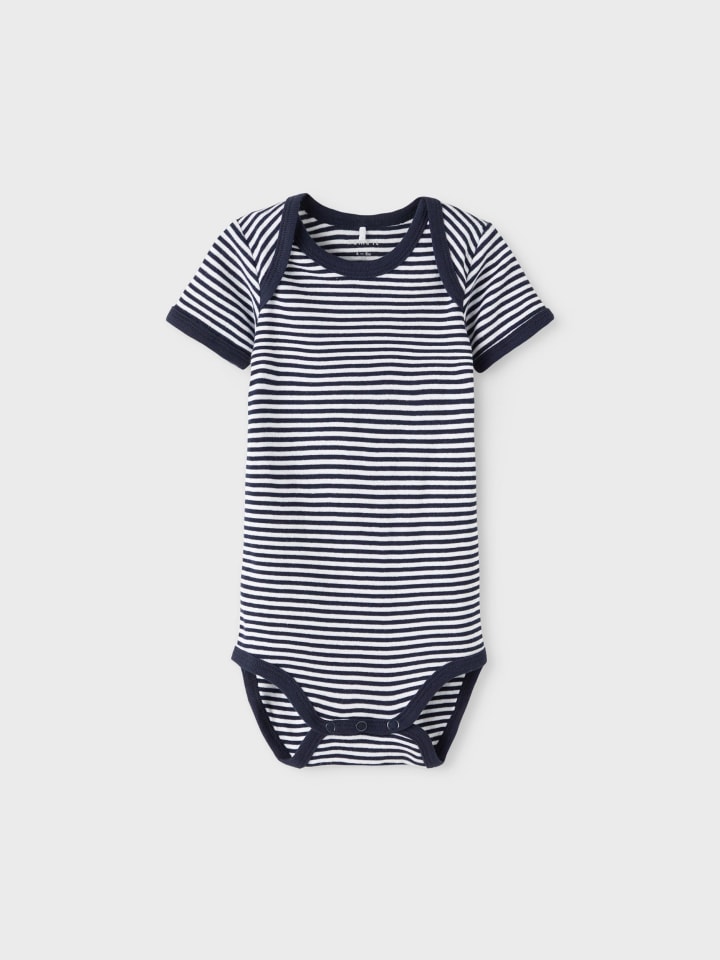 name it Baby kurzarm Body im 3er Pack mit Elefanten Motiv in Blau günstig kaufen