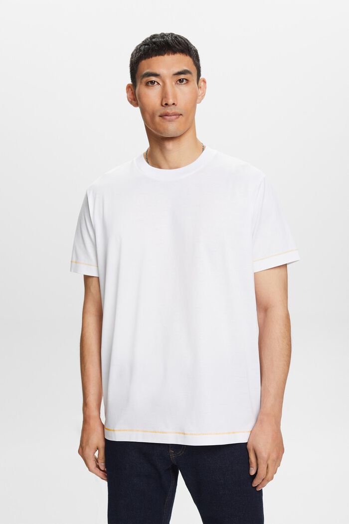 Rundhals-T-Shirt aus Jersey, 100 % Baumwolle