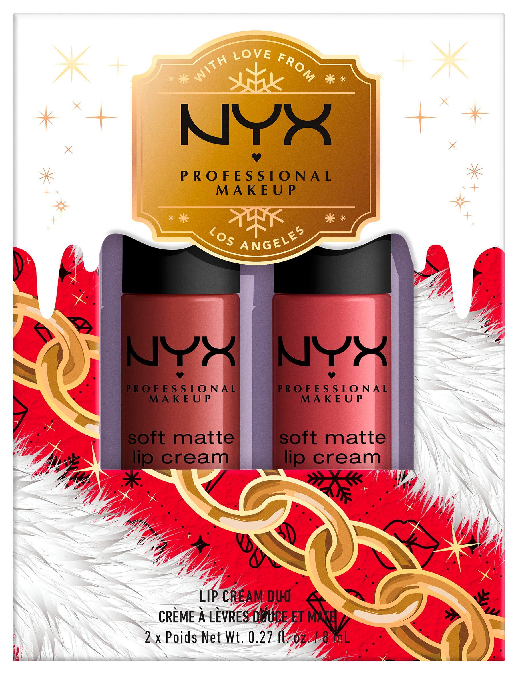 NYX Lippenstift Professional Makeup X-Mas Soft Matte Lip Cream Duo